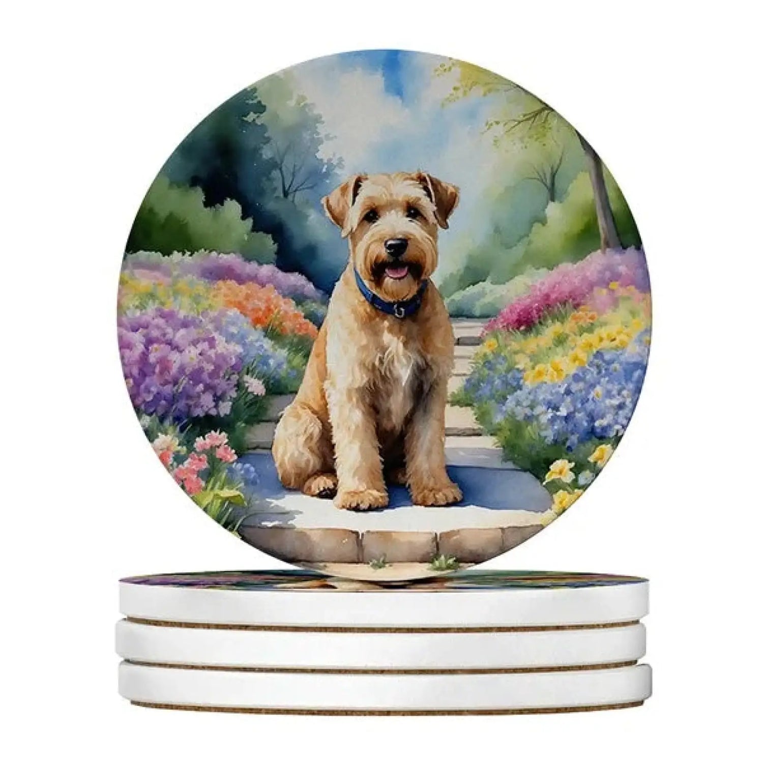Silky Terrier Sandstone Coasters 4 Pack 4 Inch
