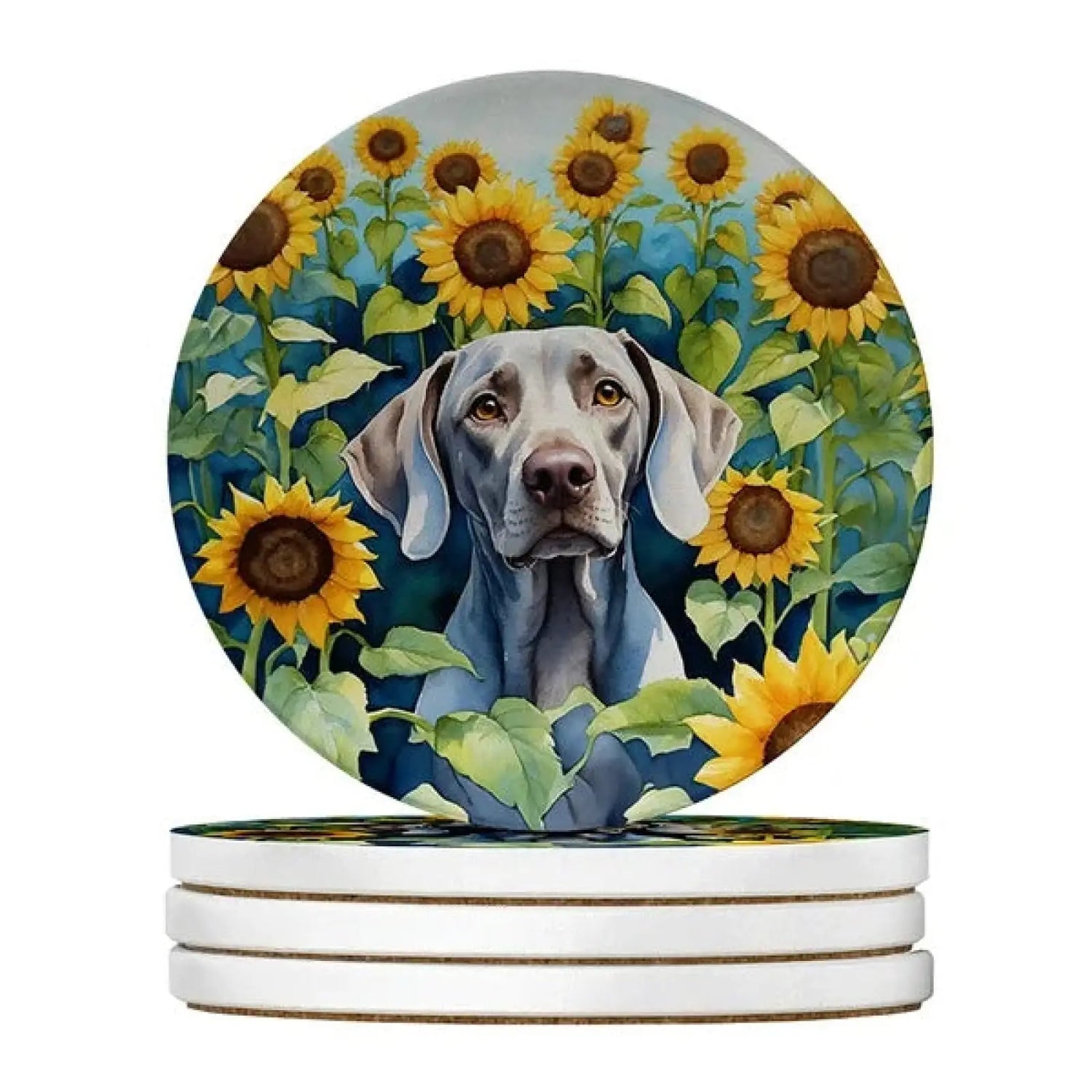 Silky Terrier Sandstone Coasters 4 Pack 4 Inch