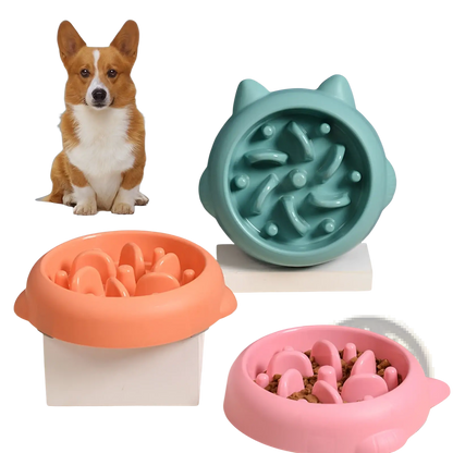 Slow Feeder Dog Bowl Anti Gulping Silicone Pet Dish