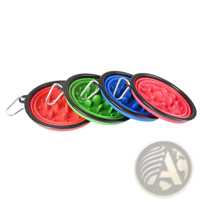 Slow Food Pet Bowl Collapsible Silicone 4 Pack