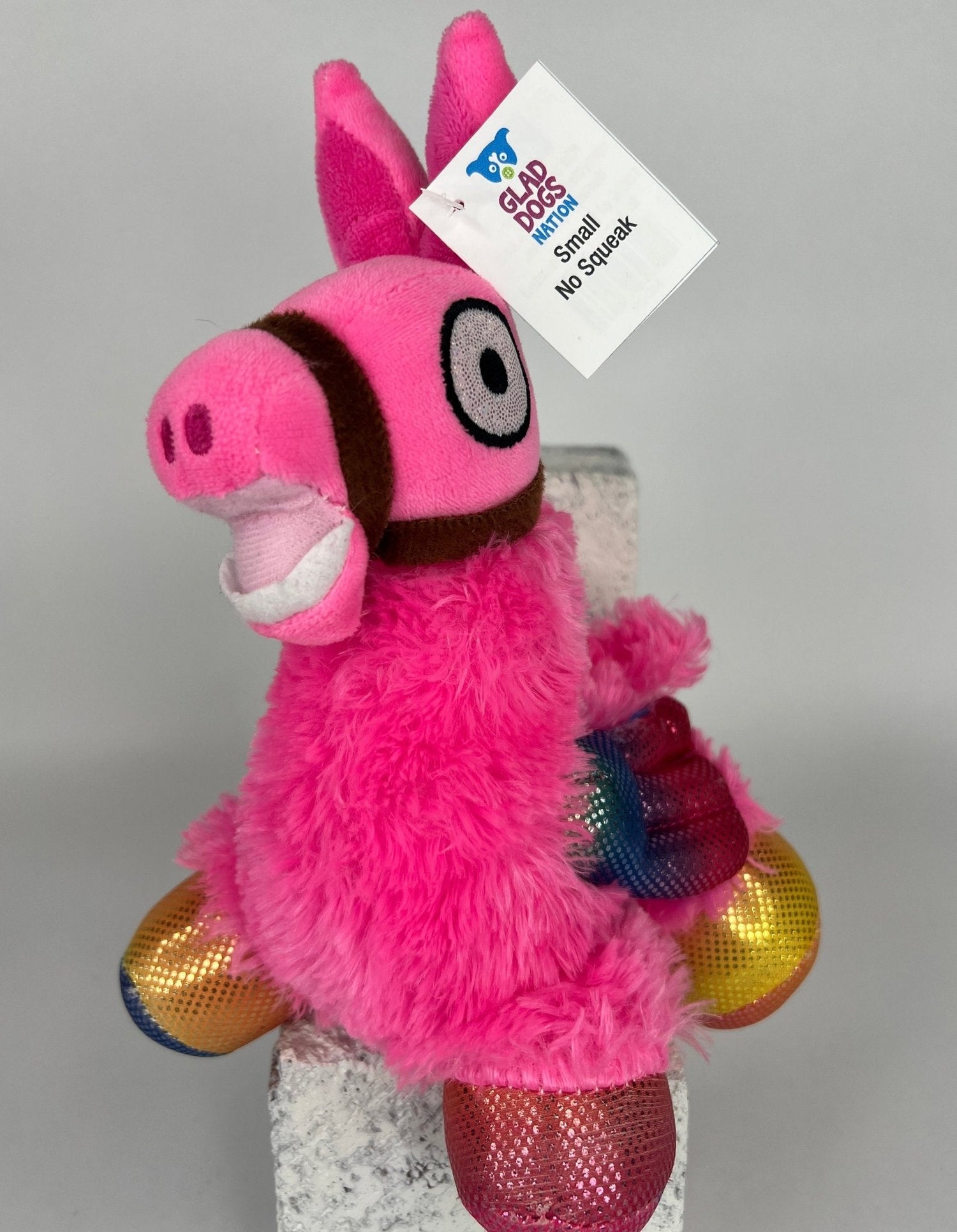 Small Stuffed NO SQUEAK Quiet Zone Dog Toys for Dogs 10-30 lbs.