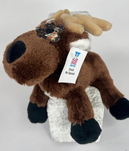 Small Stuffed NO SQUEAK Quiet Zone Dog Toys for Dogs 10-30 lbs.