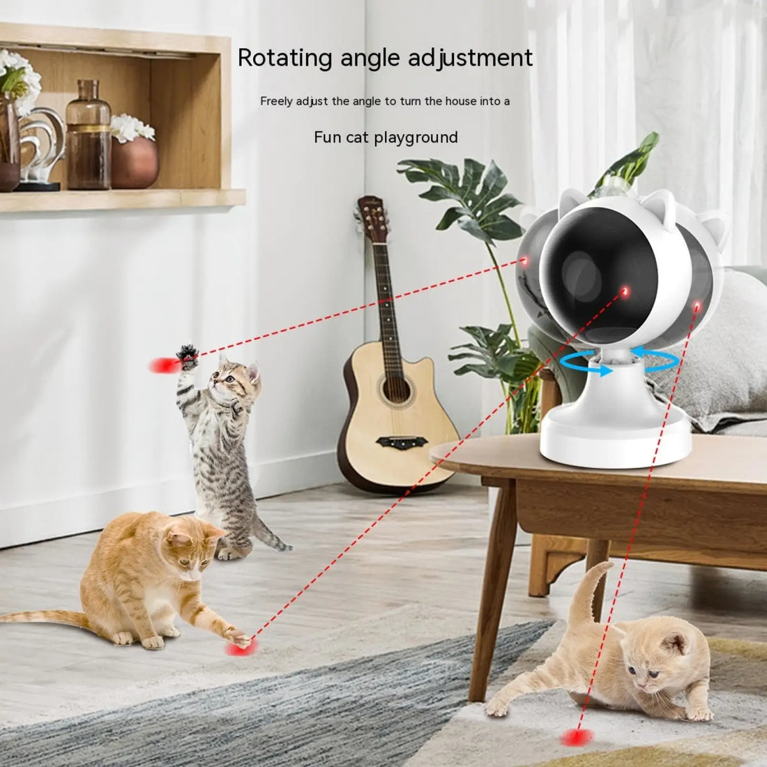 Smart Laser Cat Teaser Toy Usb Rechargeable Abs