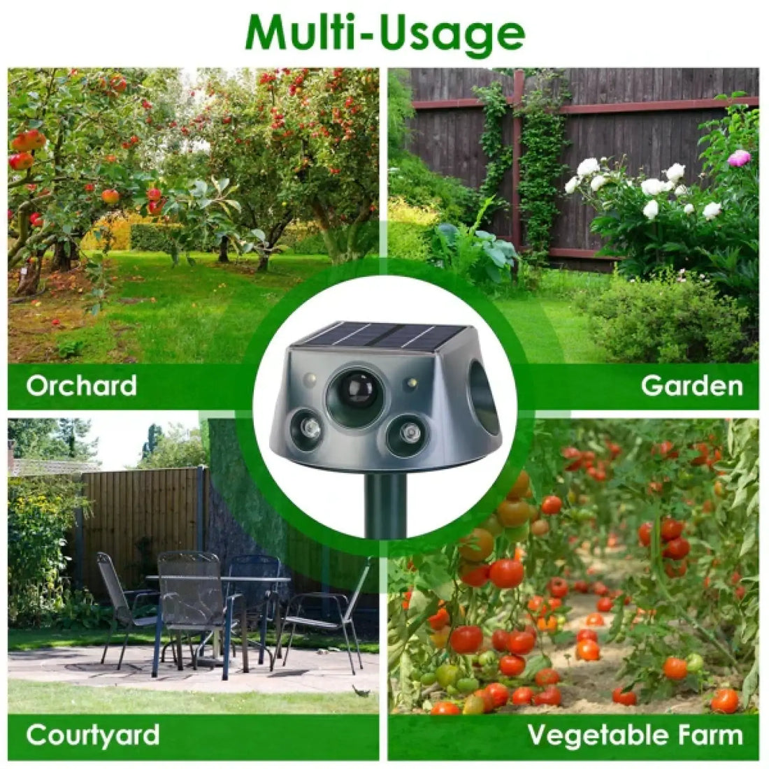 Solar Animal Repeller Ultrasonic Moles Birds Repellent