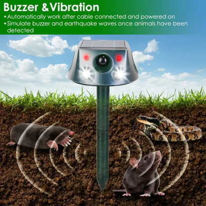 Solar Animal Repeller Ultrasonic Moles Birds Repellent