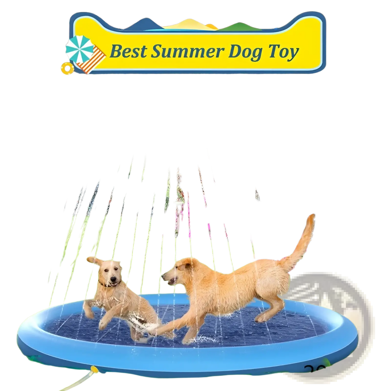 Splash Pad Non-slip Inflatable Dog Sprinkler Mat