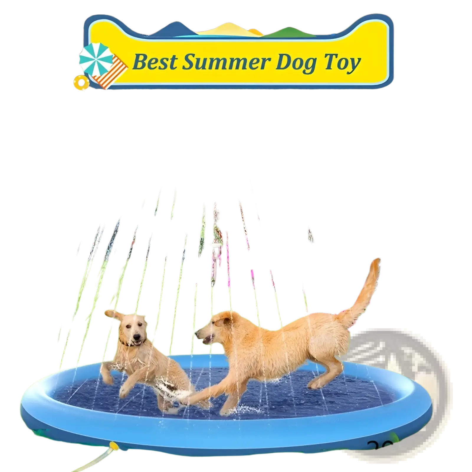 Splash Pad Non-slip Inflatable Dog Sprinkler Mat