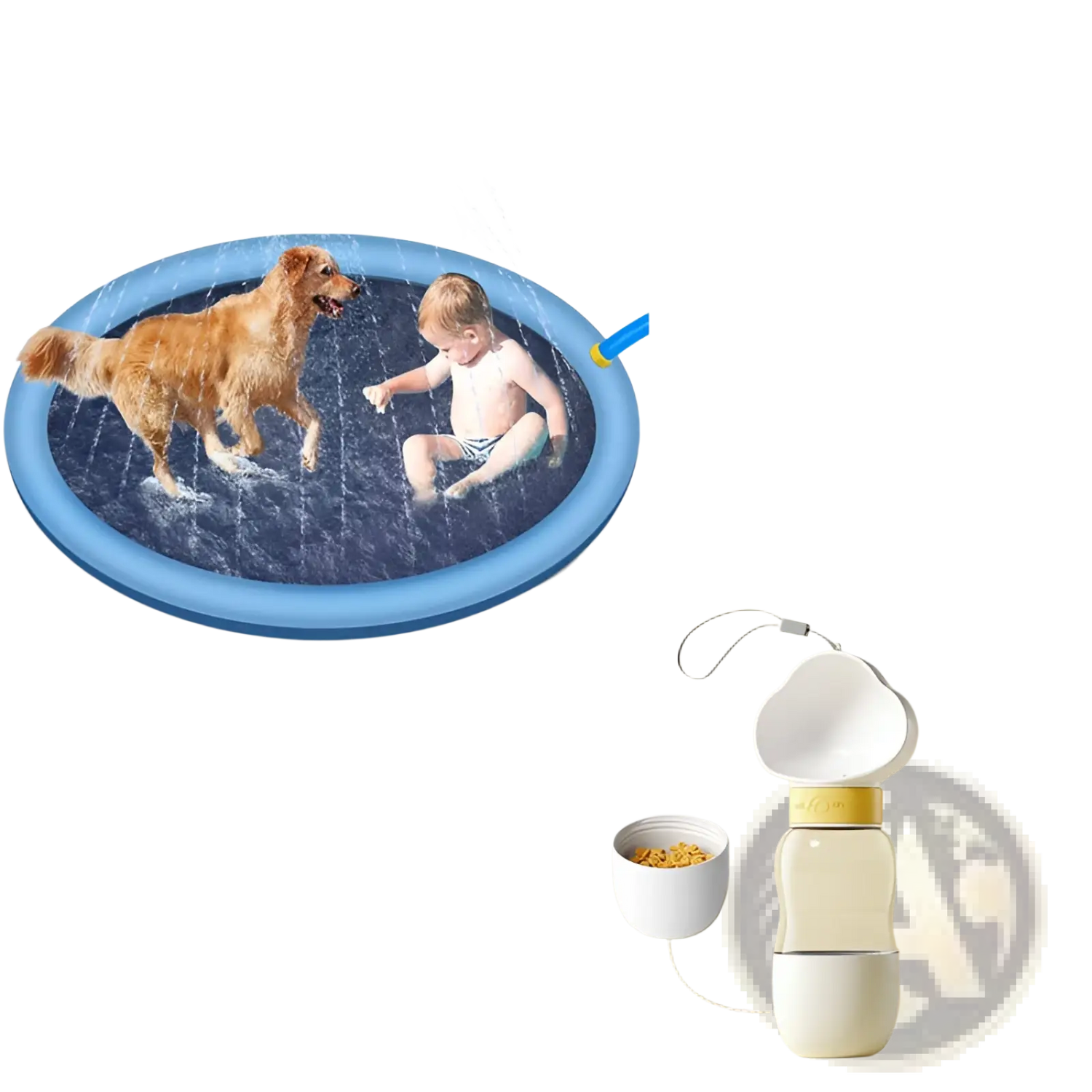 Splash Pad Non-slip Inflatable Dog Sprinkler Mat