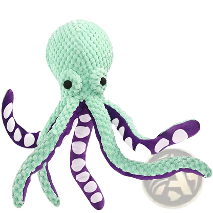 Squeaky Octopus Plush Pet Toy with Textured Fabric