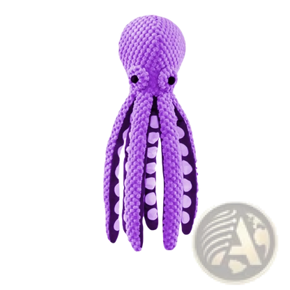 Squeaky Octopus Plush Pet Toy with Textured Fabric