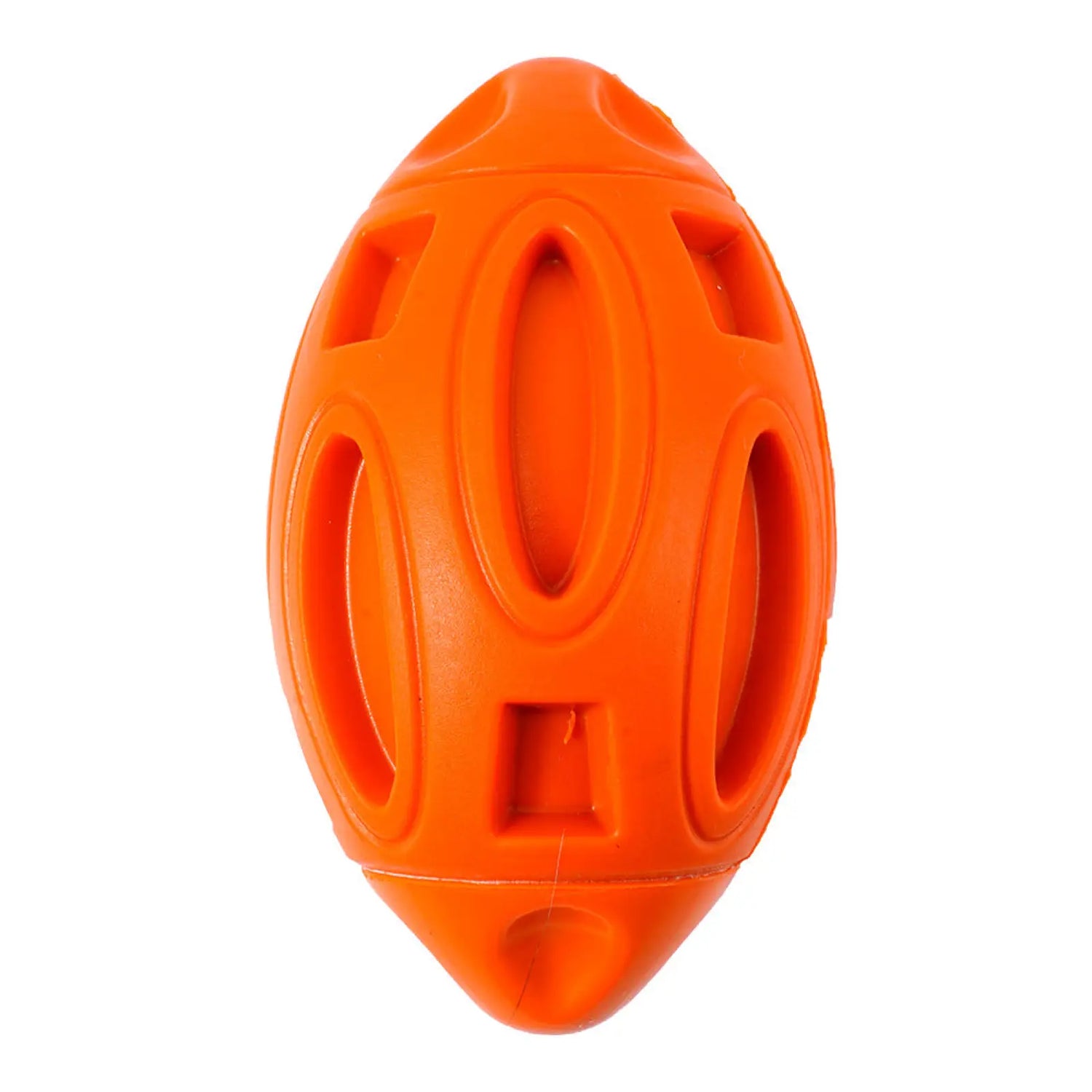 Squeaky Rubber Dog Rugby Ball Durable Fetch Toy