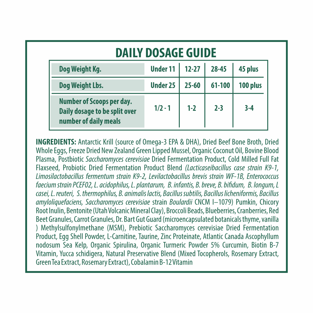 SuperSauce 12-In-1 Multifunctional Probiotic Kibble Topper Powder for Dogs — 60 Scoops, 12.7 oz. (360g)