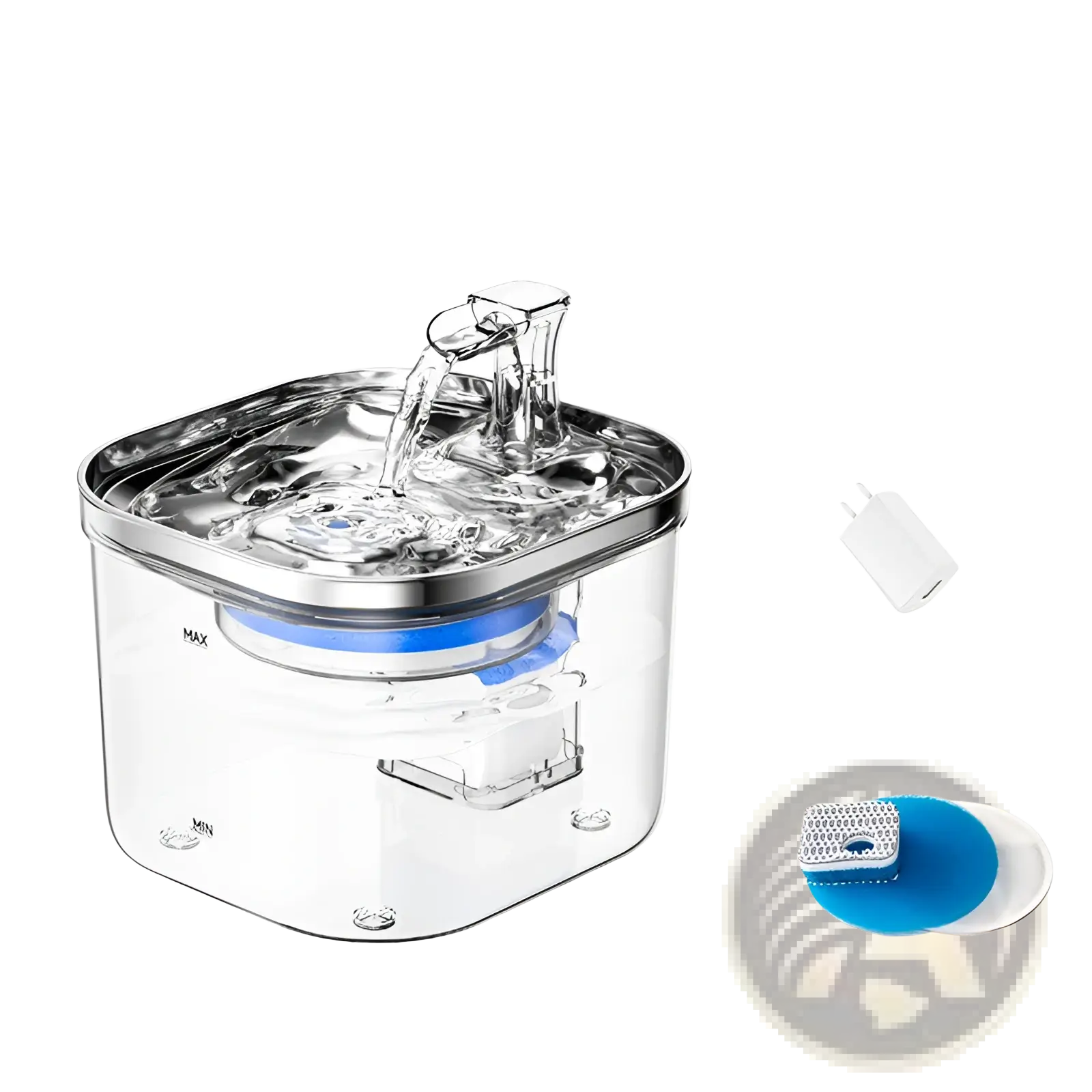 Stainless Steel Cat Water Fountain Automatic Pet Dispenser