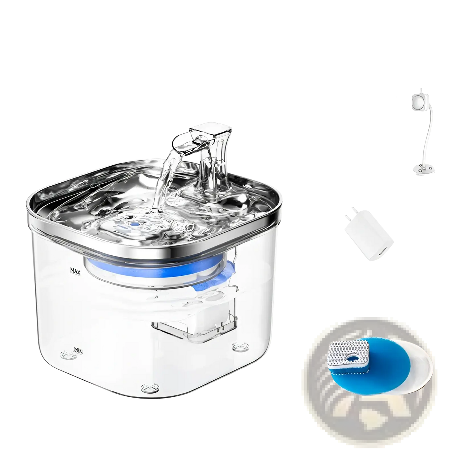 Stainless Steel Cat Water Fountain Automatic Pet Dispenser