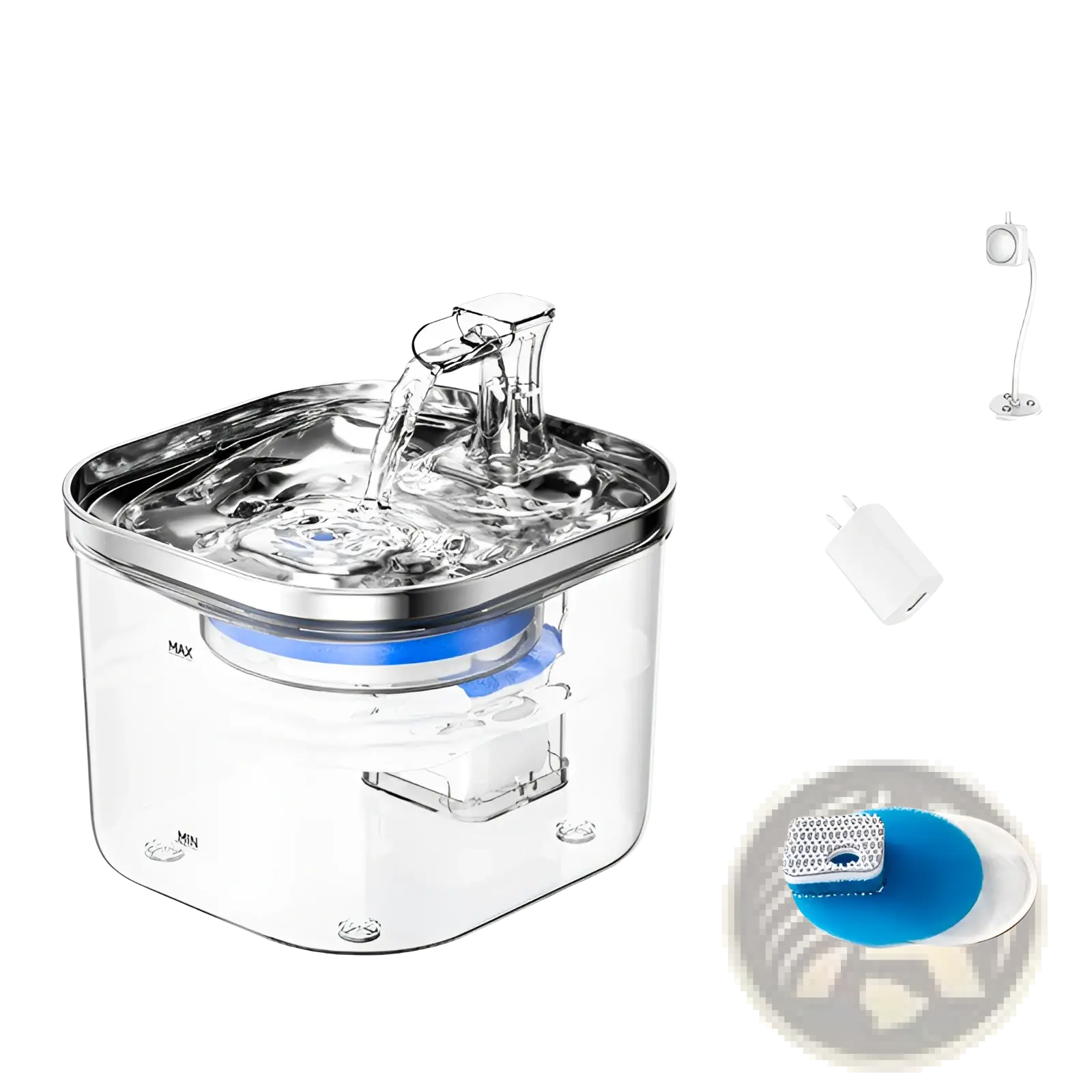 Stainless Steel Cat Water Fountain Automatic Pet Dispenser