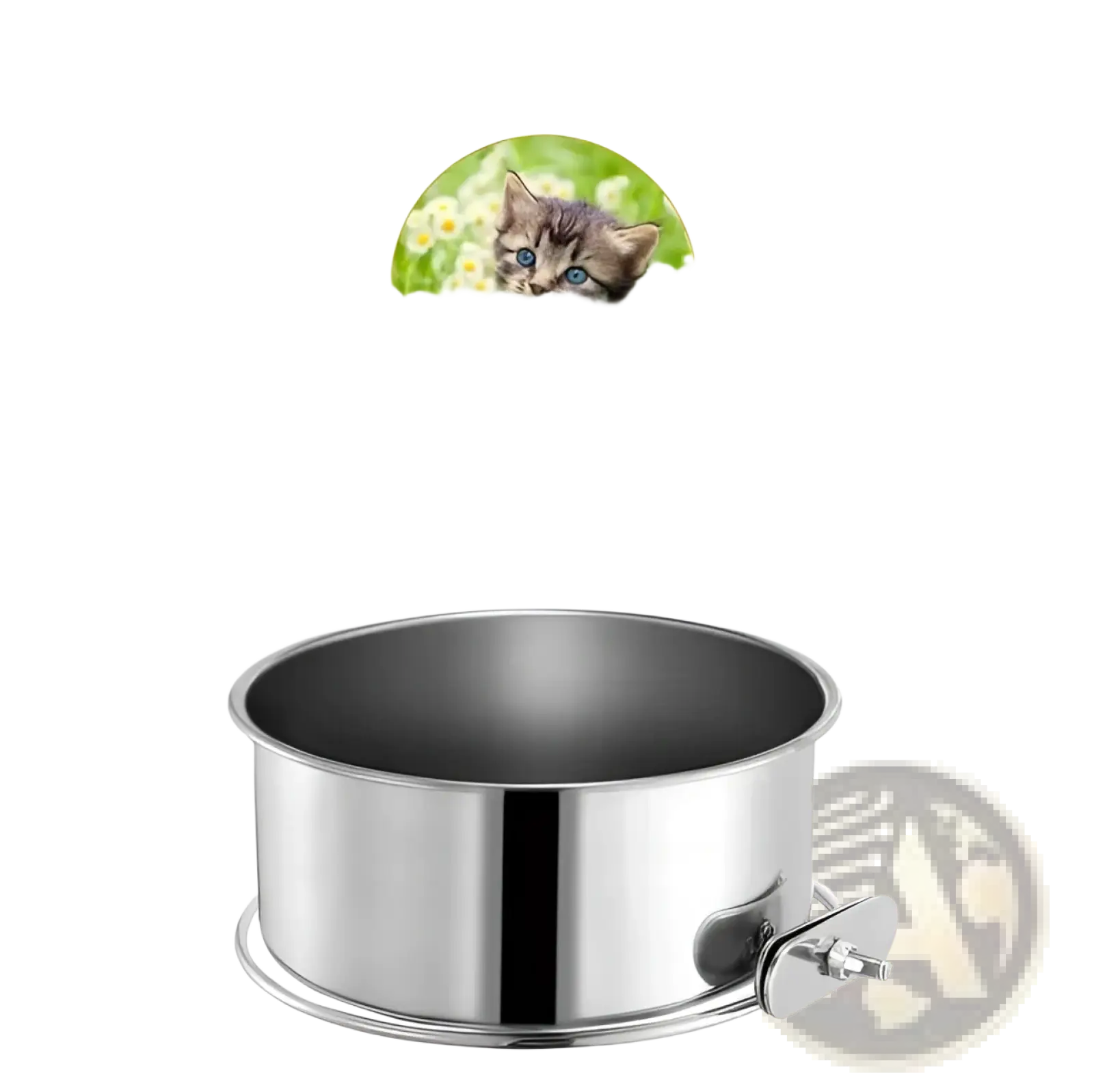 Stainless Steel Crate Dog Bowl Hanging Pet Food Dish