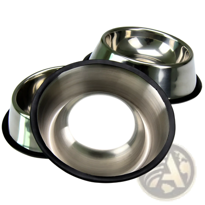 Stainless Steel Pet Bowls with Non Slip Rubber Base