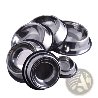 Stainless Steel Pet Bowls with Non Slip Rubber Base