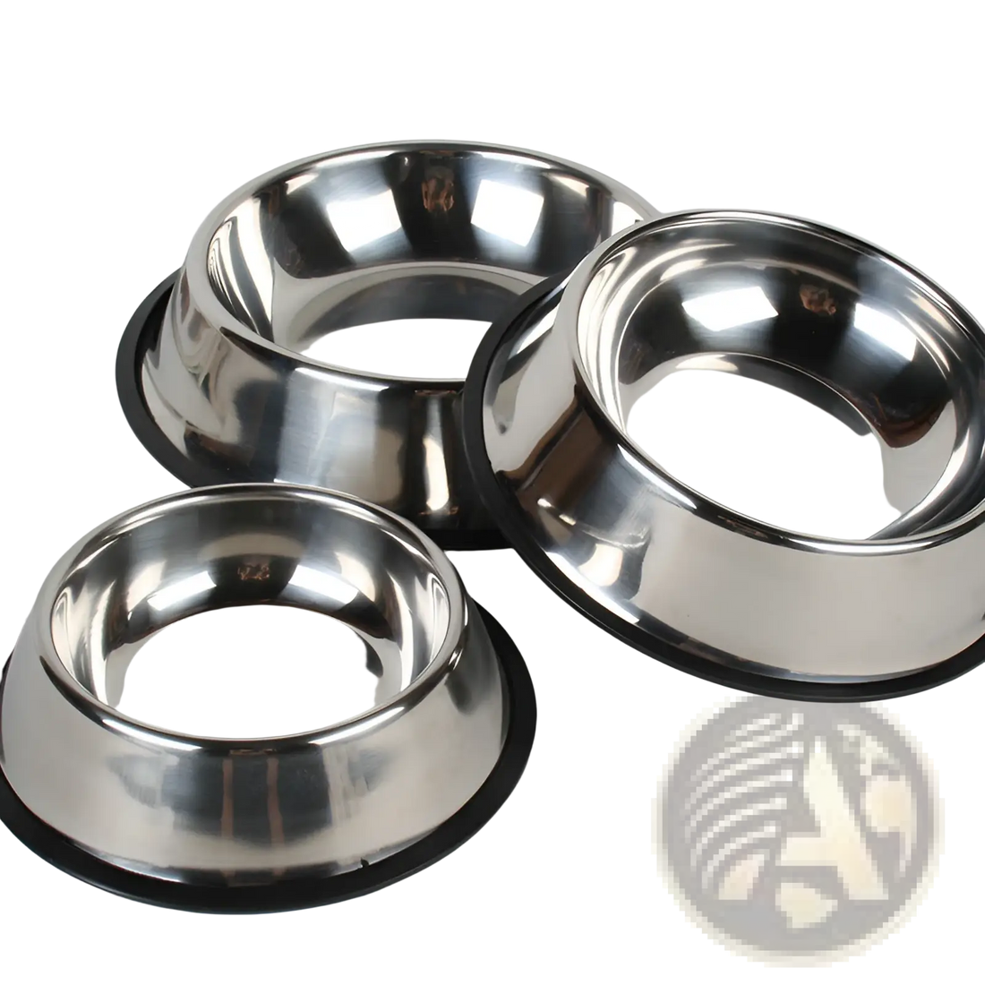 Stainless Steel Pet Bowls with Non Slip Rubber Base