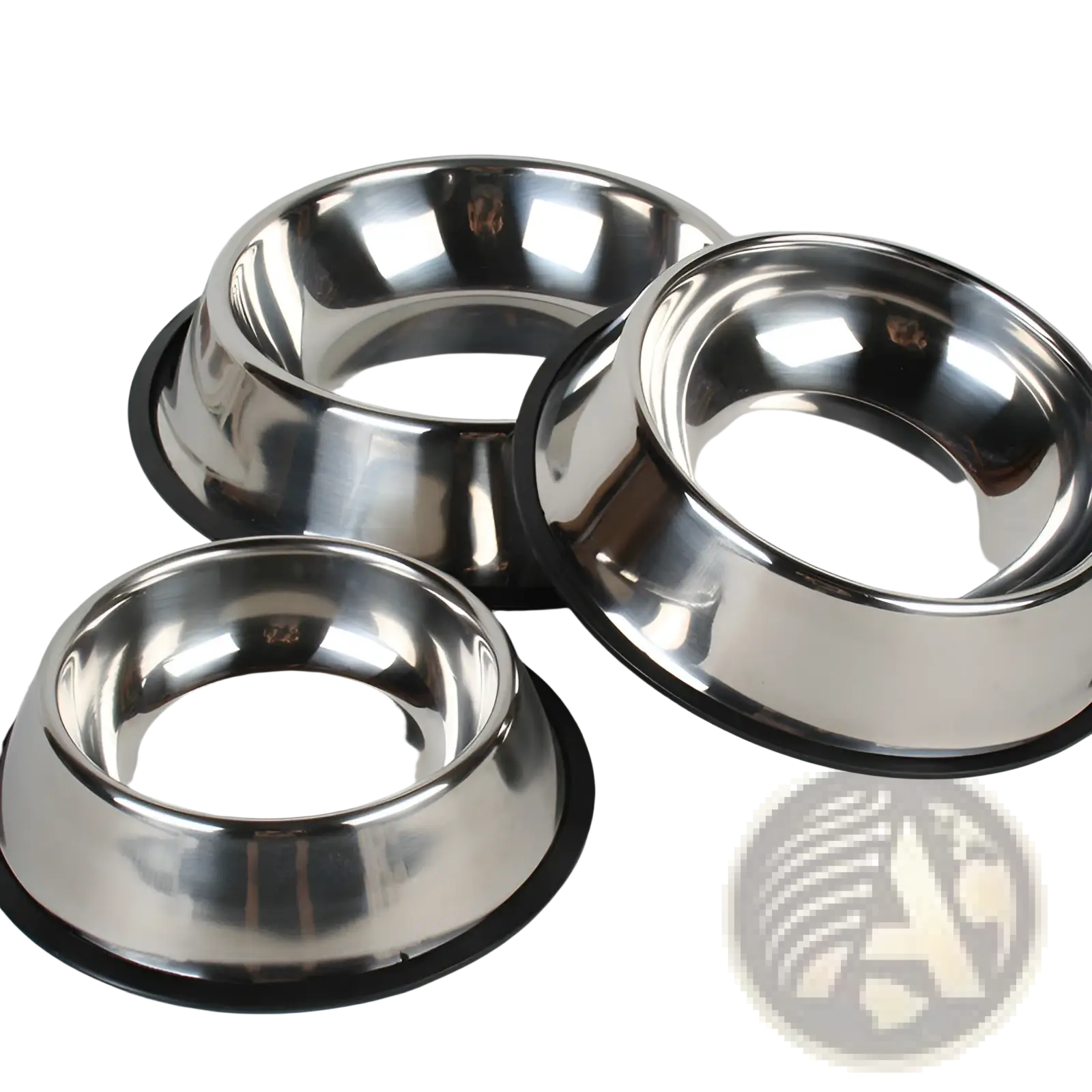 Stainless Steel Pet Bowls with Non Slip Rubber Base