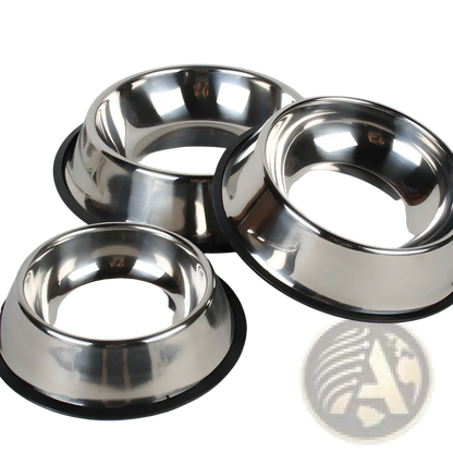 Stainless Steel Pet Bowls with Non Slip Rubber Base
