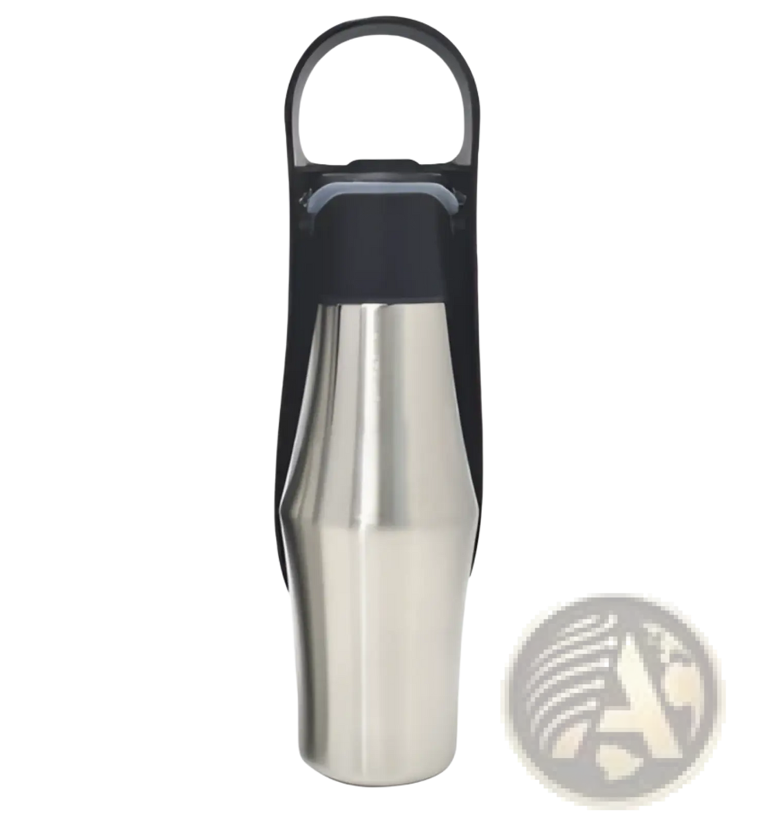 Stainless Steel Pet Water Bottle with Silicone Bowl