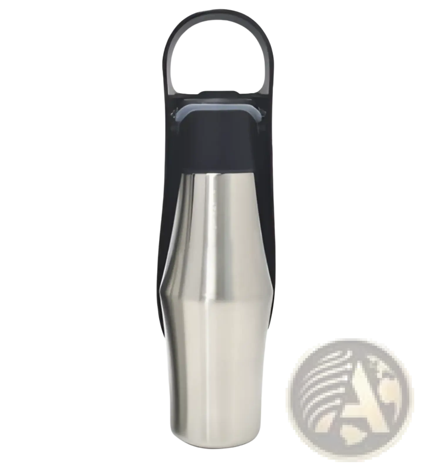 Stainless Steel Pet Water Bottle with Silicone Bowl