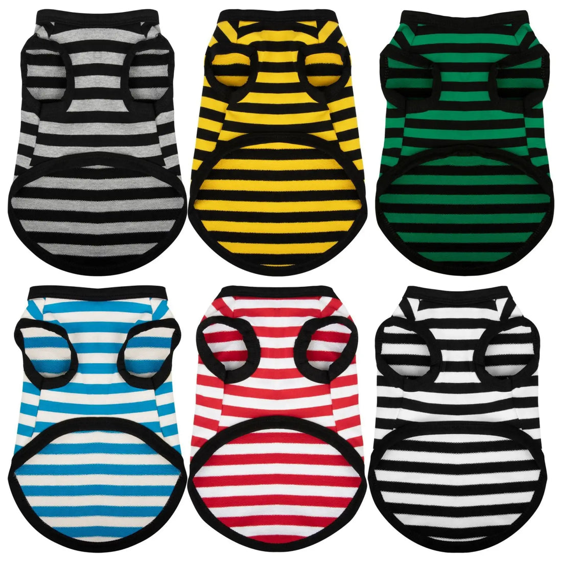 Striped Cotton Dog Vest Summer Pet Clothes