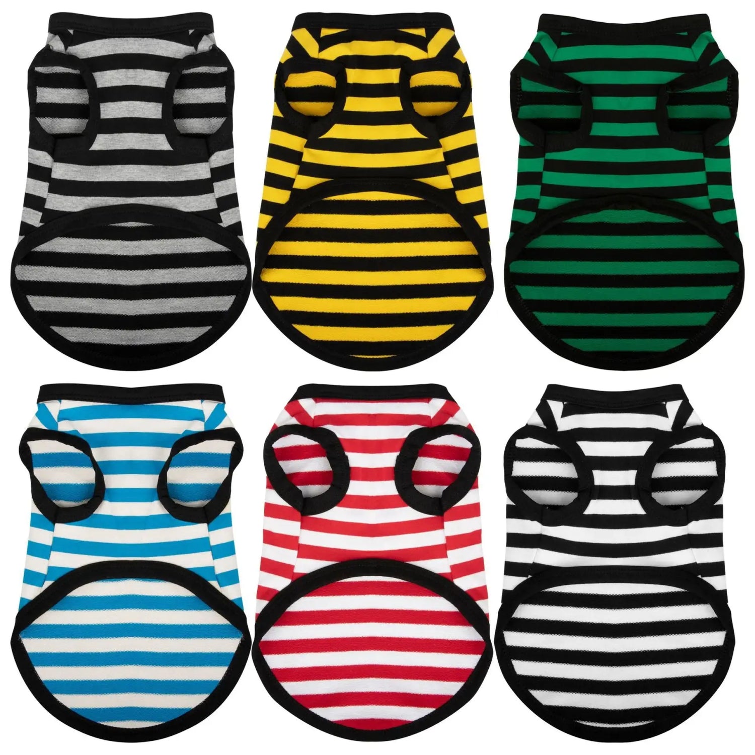 Striped Cotton Dog Vest Summer Pet Clothes