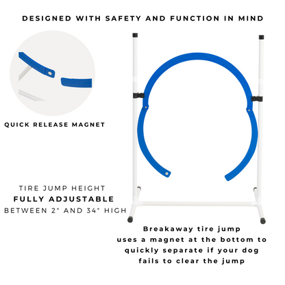 Better Sporting Dogs Adjustable Dog Agility Bar Jumps &amp; Tire Jumps