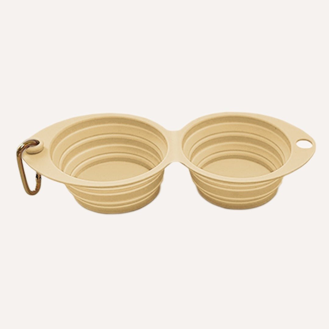 Tilley + Me Collapsible Double Pet Bowl – Lightweight &amp; Portable for Travel