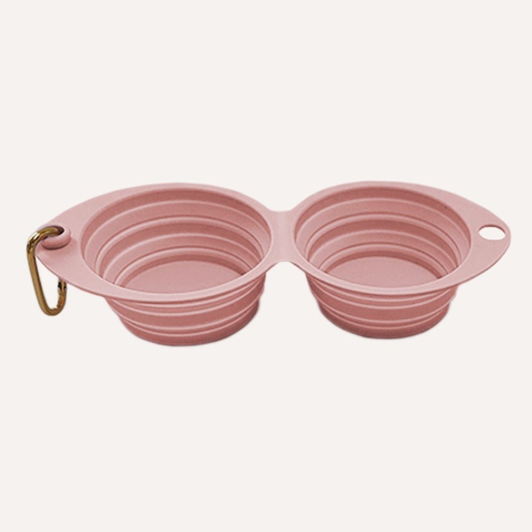 Tilley + Me Collapsible Double Pet Bowl – Lightweight &amp; Portable for Travel