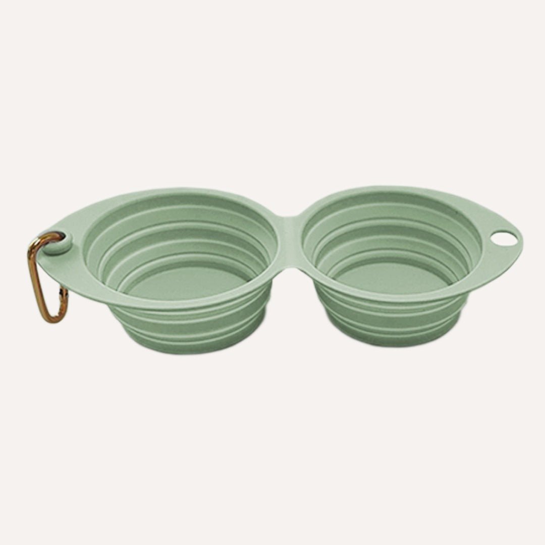 Tilley + Me Collapsible Double Pet Bowl – Lightweight &amp; Portable for Travel