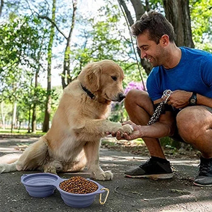 Tilley + Me Collapsible Double Pet Bowl – Lightweight &amp; Portable for Travel