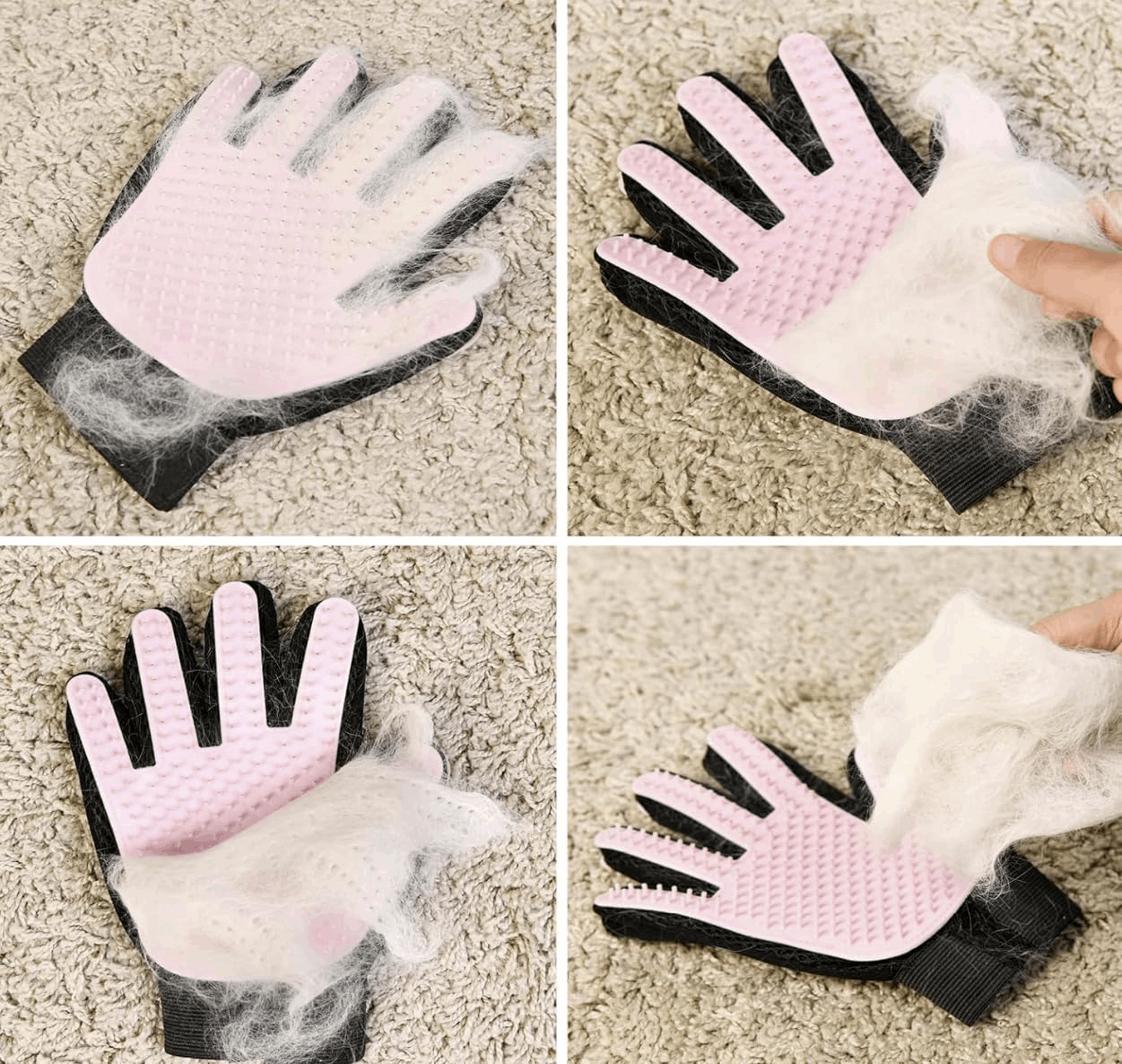 Double-Sided Pet Grooming Glove for Dogs &amp; Cats