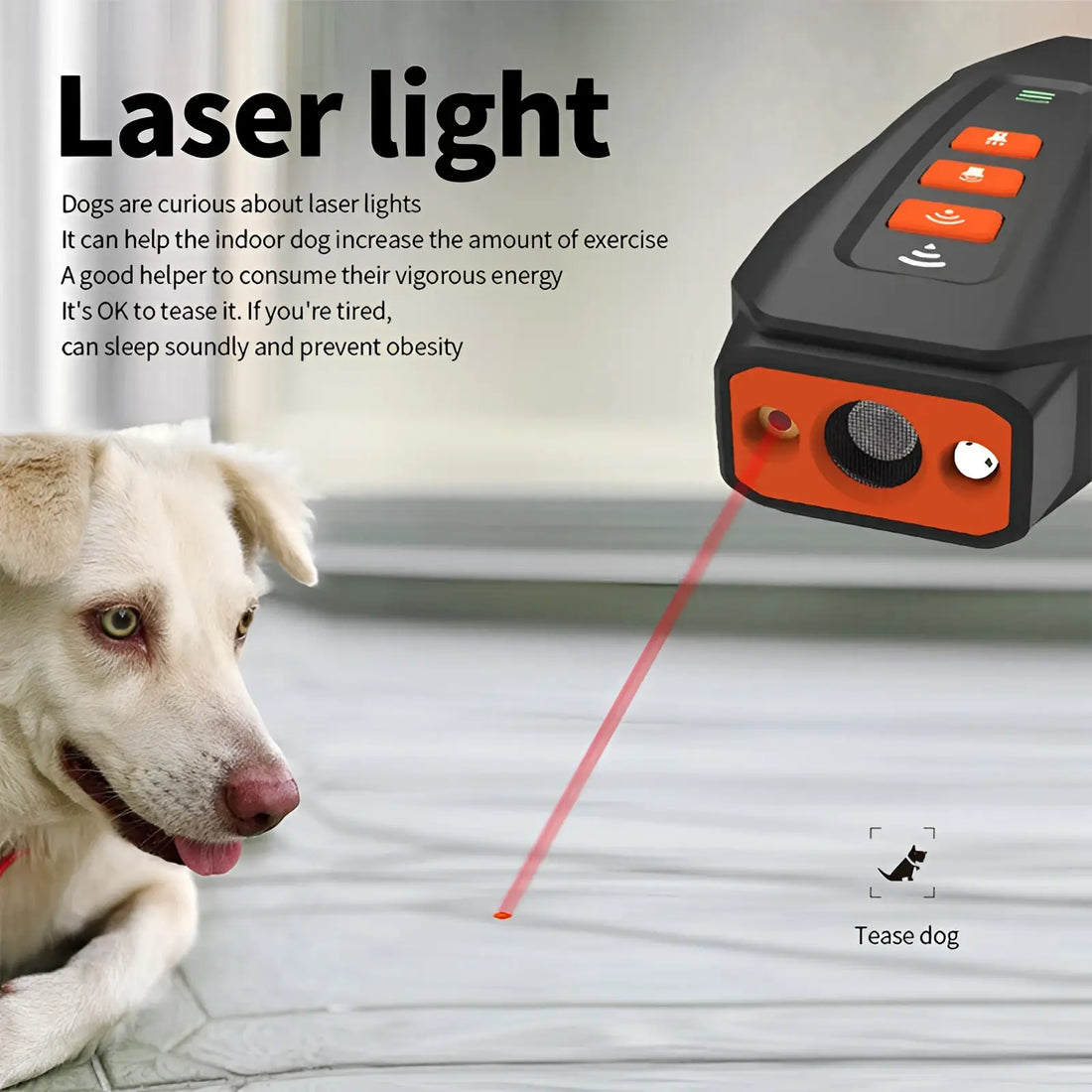Ultrasonic Dog Barking Deterrent Laser Trainer