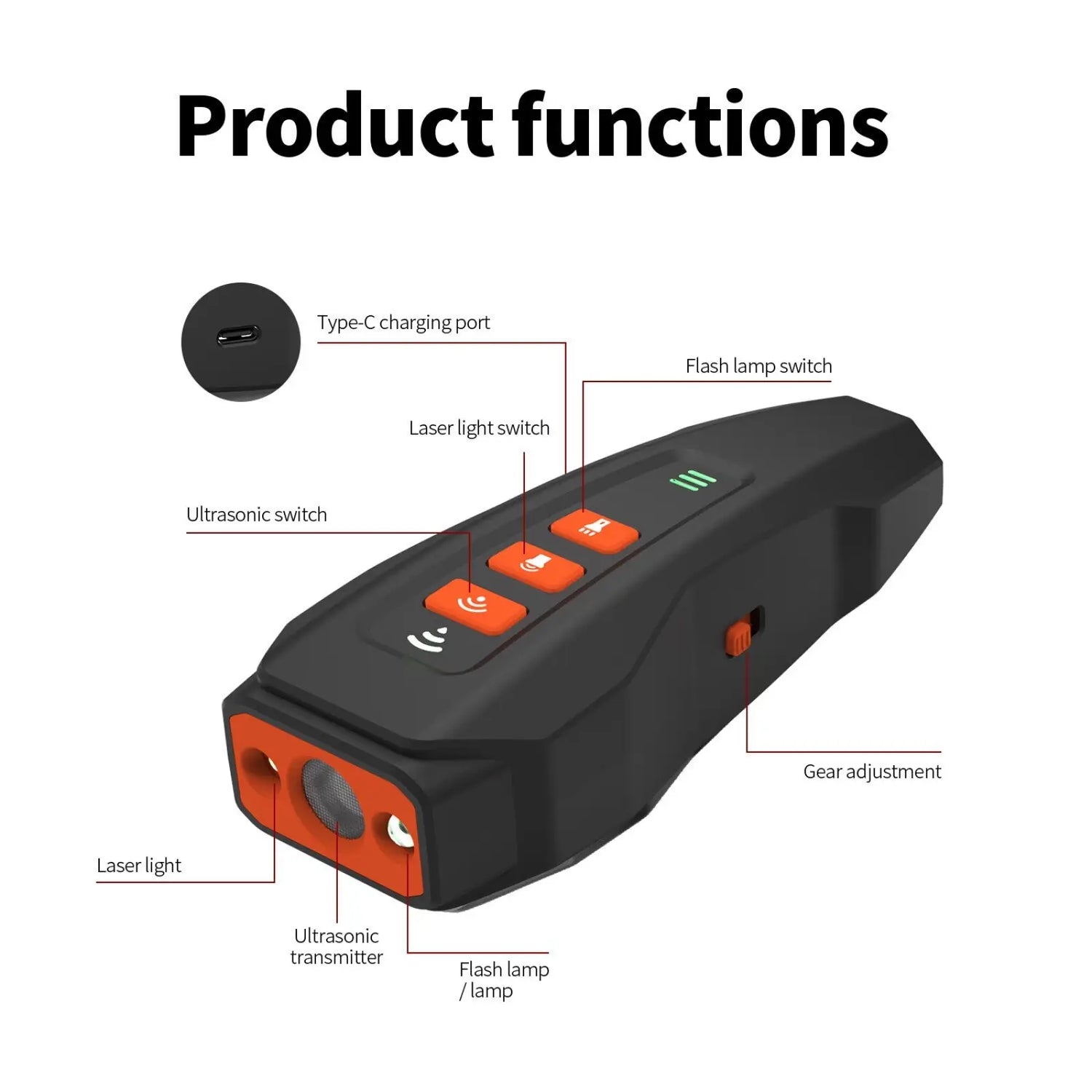 Ultrasonic Dog Barking Deterrent Laser Trainer