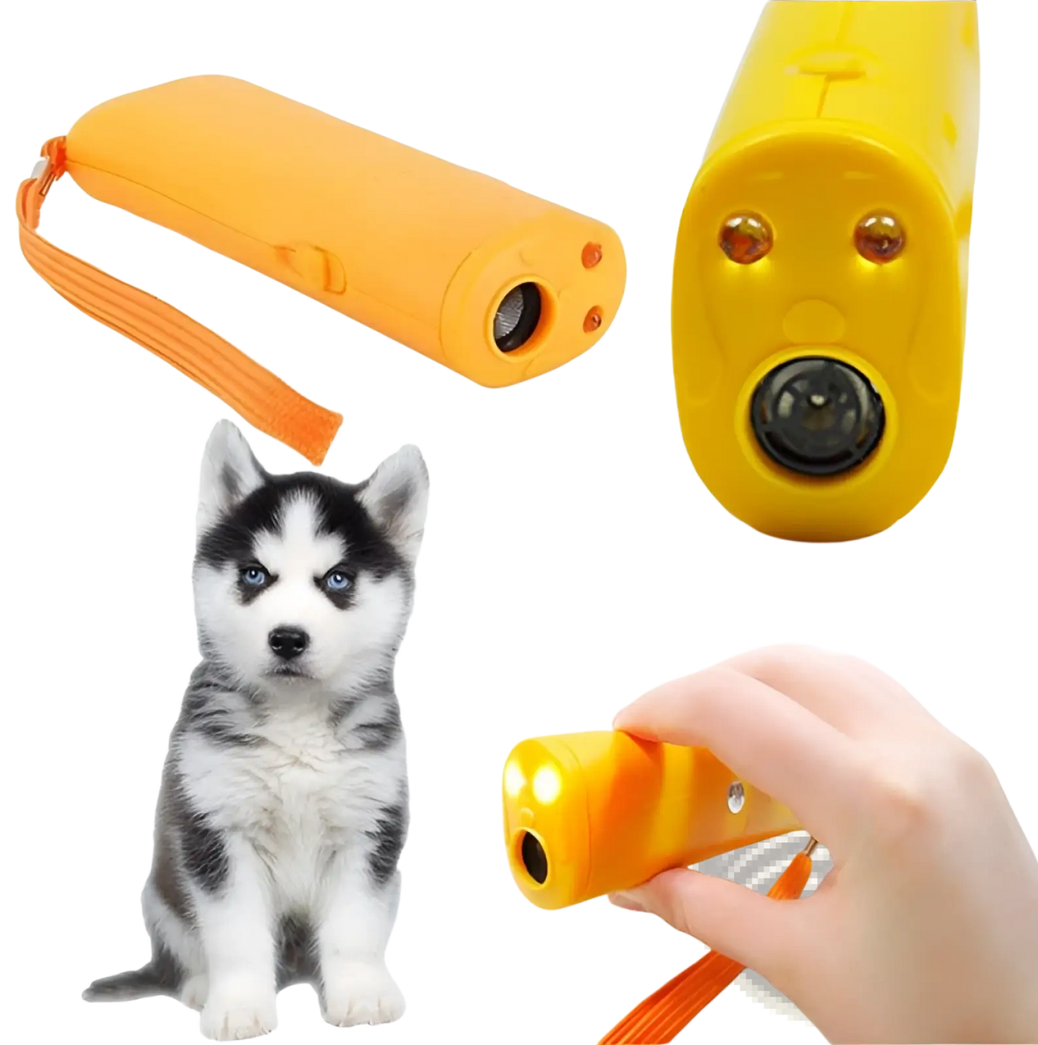 Ultrasonic Dog Trainer and Led Barking Deterrent Flashlight