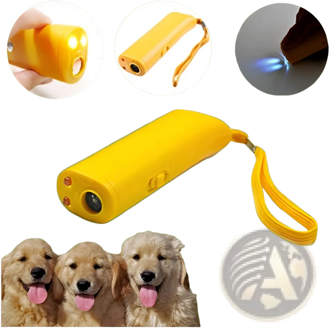 Ultrasonic Dog Trainer and Led Barking Deterrent Flashlight