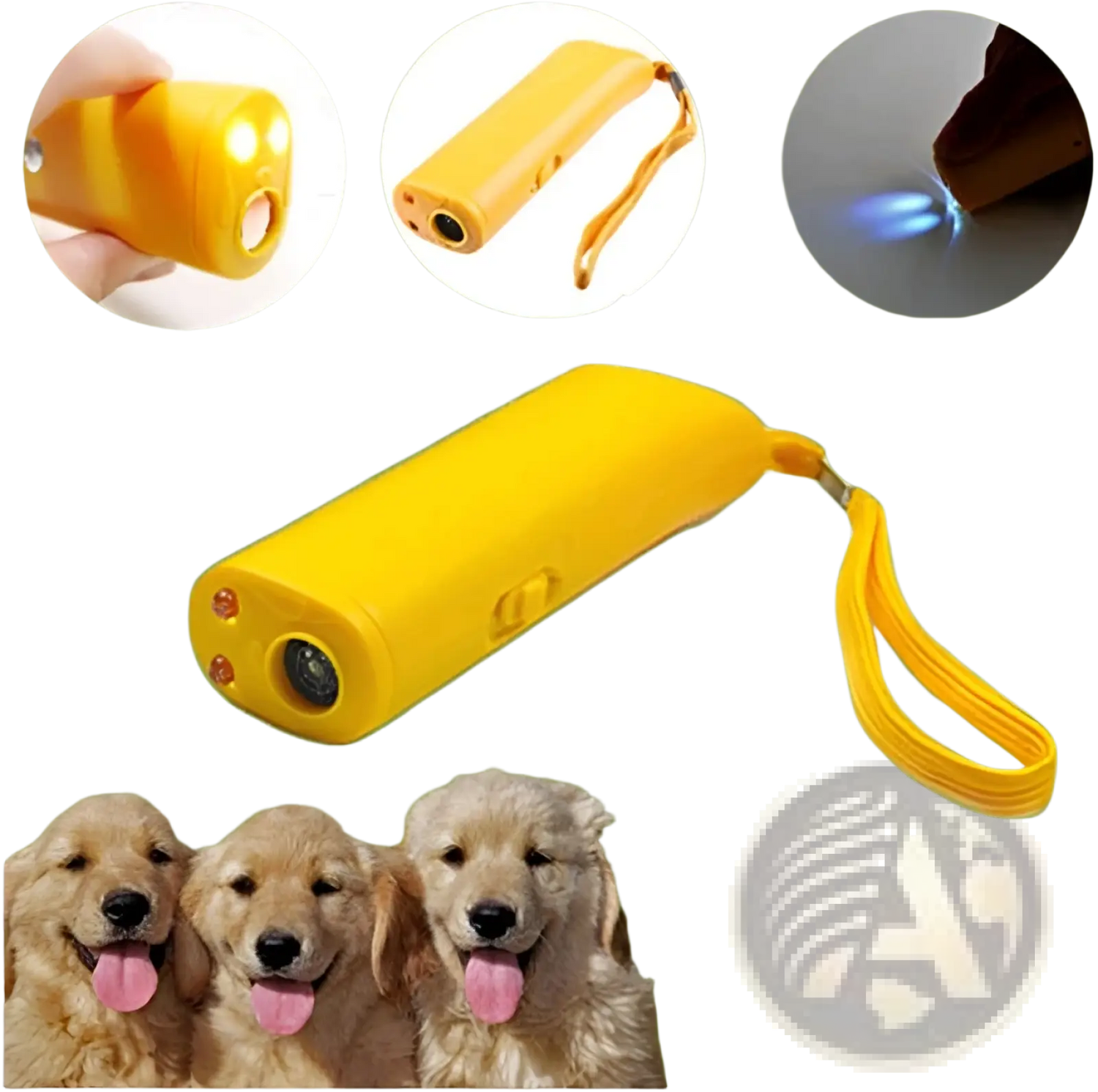 Ultrasonic Dog Trainer and Led Barking Deterrent Flashlight