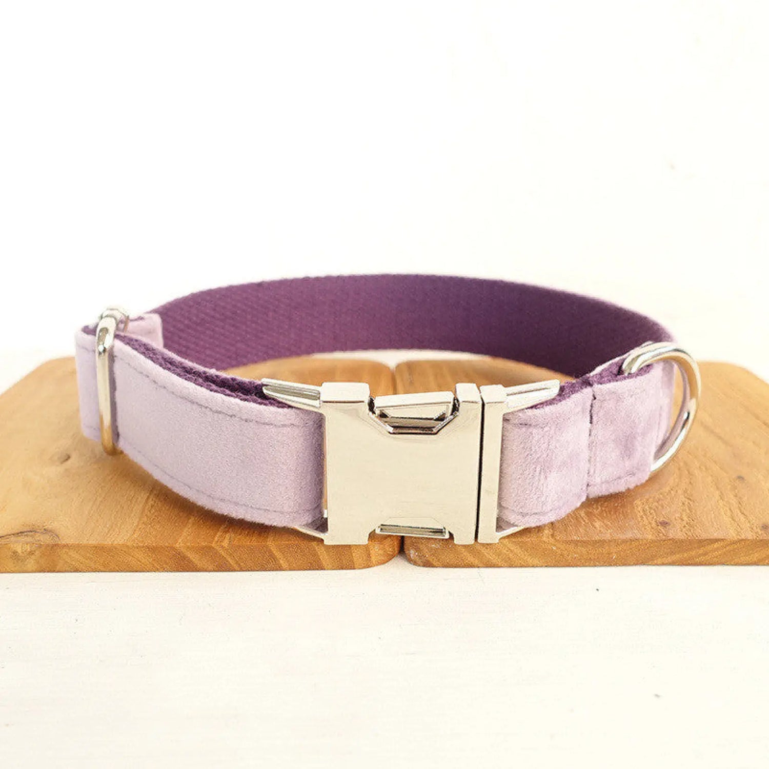 Velvet Pet Leash and Harness Set Light Purple