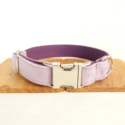 Velvet Pet Leash and Harness Set Light Purple