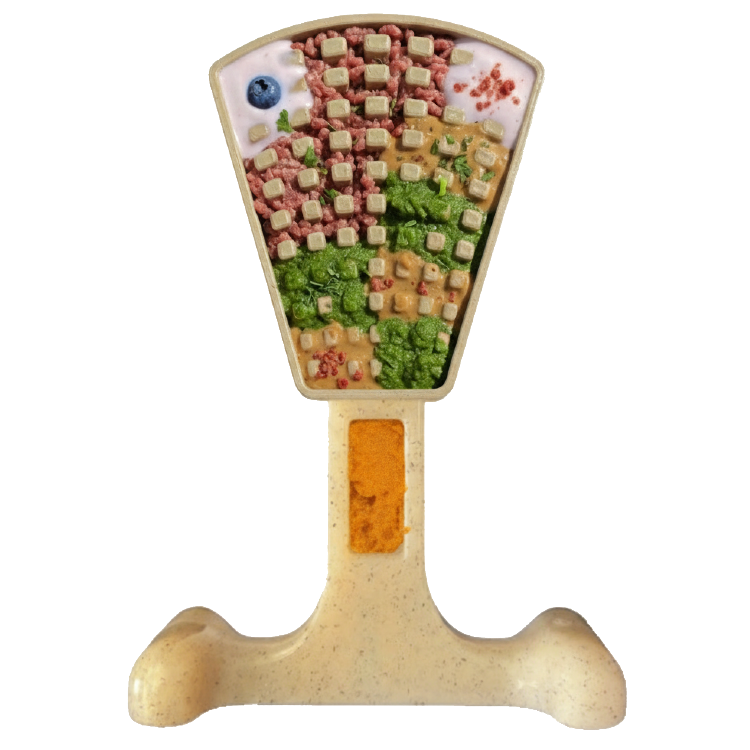Waffle Tower Nylon Chew &amp; Enrichment Toy | 2-in-1 for Aggressive Chewers | SodaPup