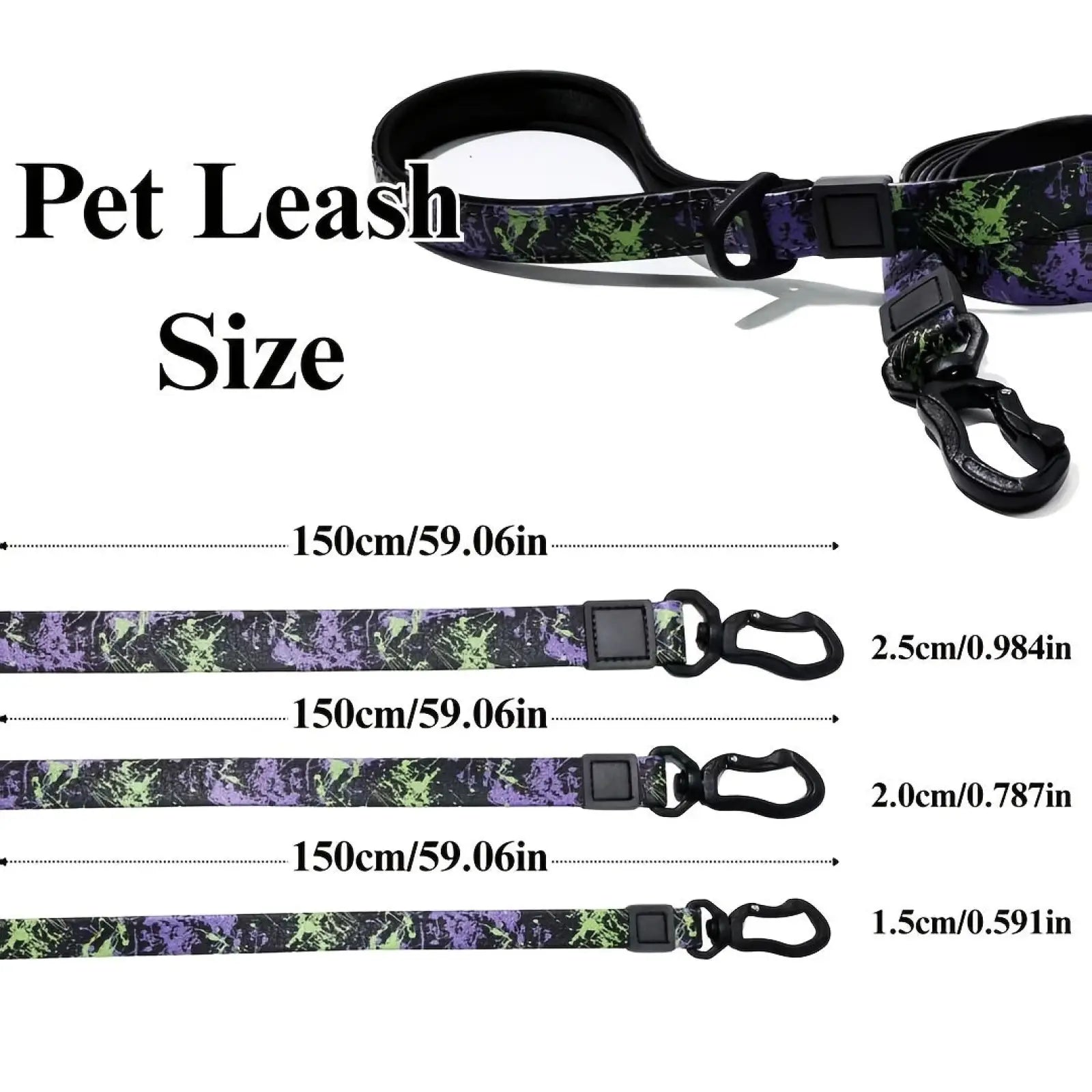 Waterproof Pvc Dog Leash and Collar Set Small