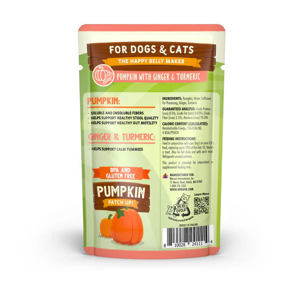 Weruva Pumpkin Patch Up! Pumpkin with Ginger &amp; Turmeric Wet Dog &amp; Cat Pouch (2.8oz)