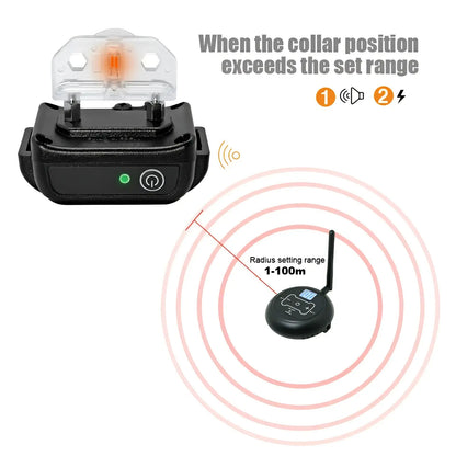 Wireless Pet Fence Electric Waterproof Training Collar