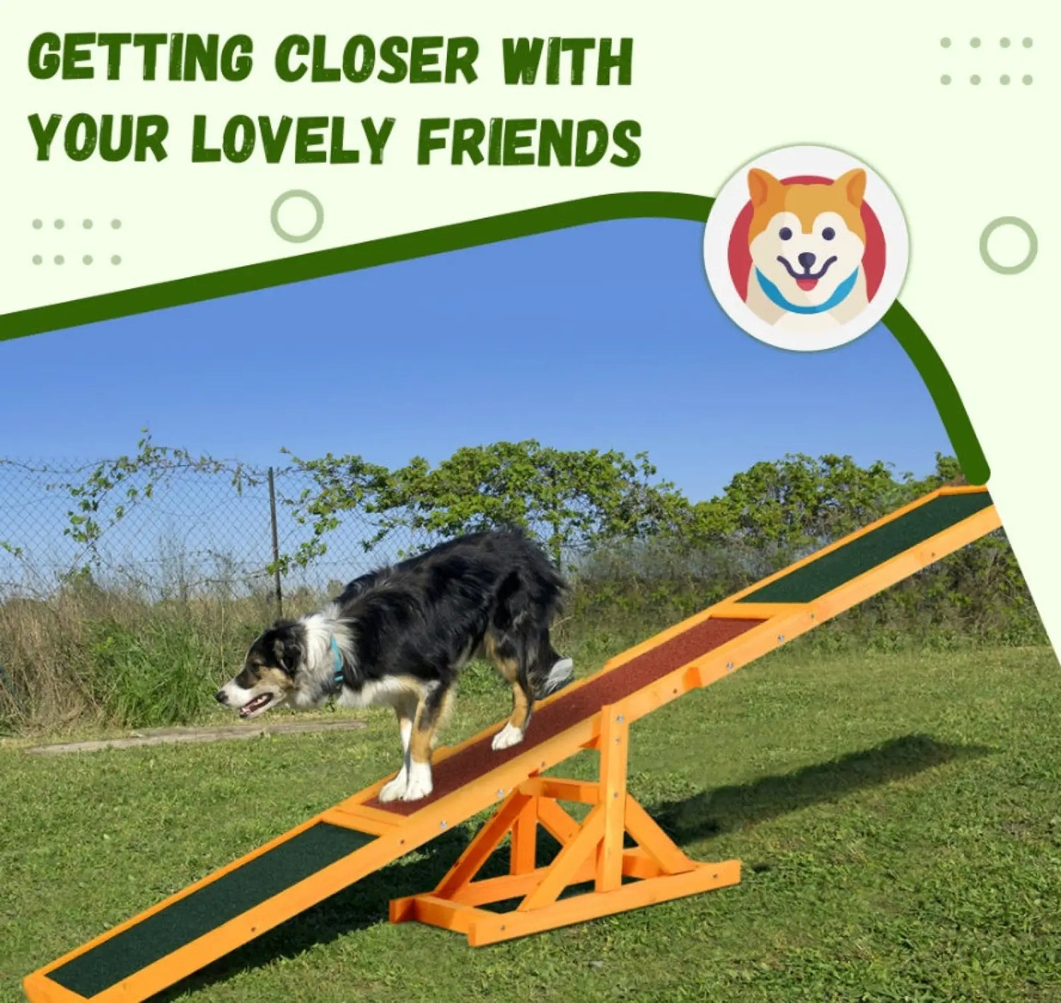 Wooden Dog Agility Seesaw Training Exercise Equipment