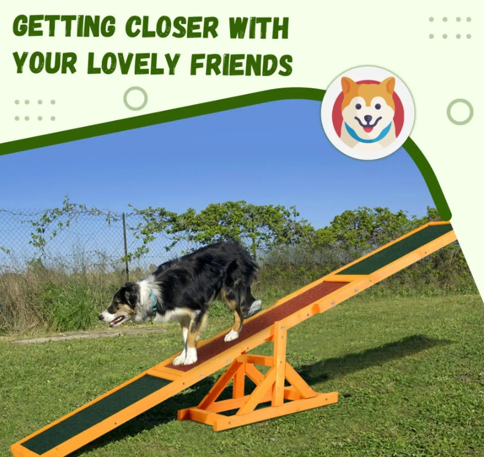 Wooden Dog Agility Seesaw Training Exercise Equipment