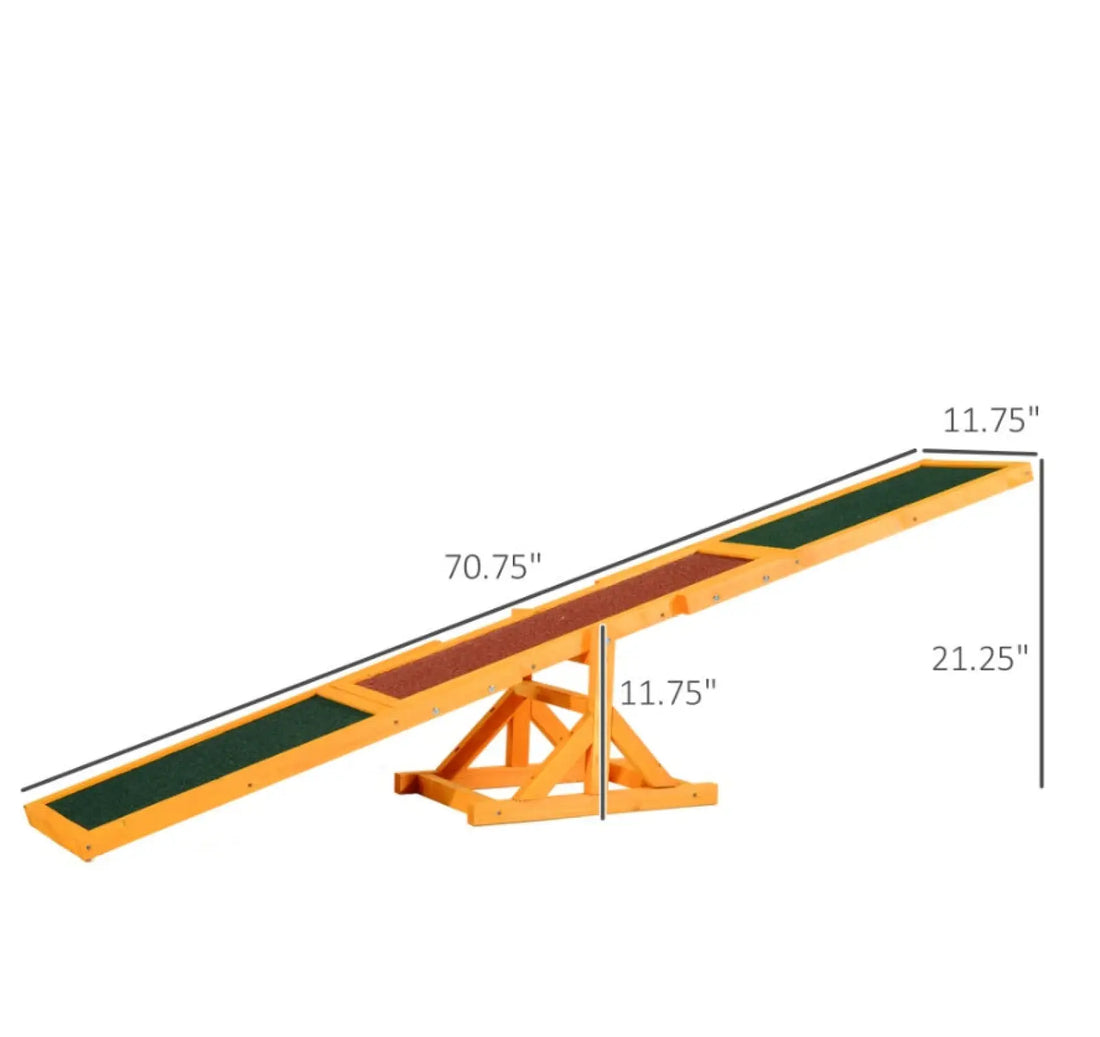 Wooden Dog Agility Seesaw Training Exercise Equipment