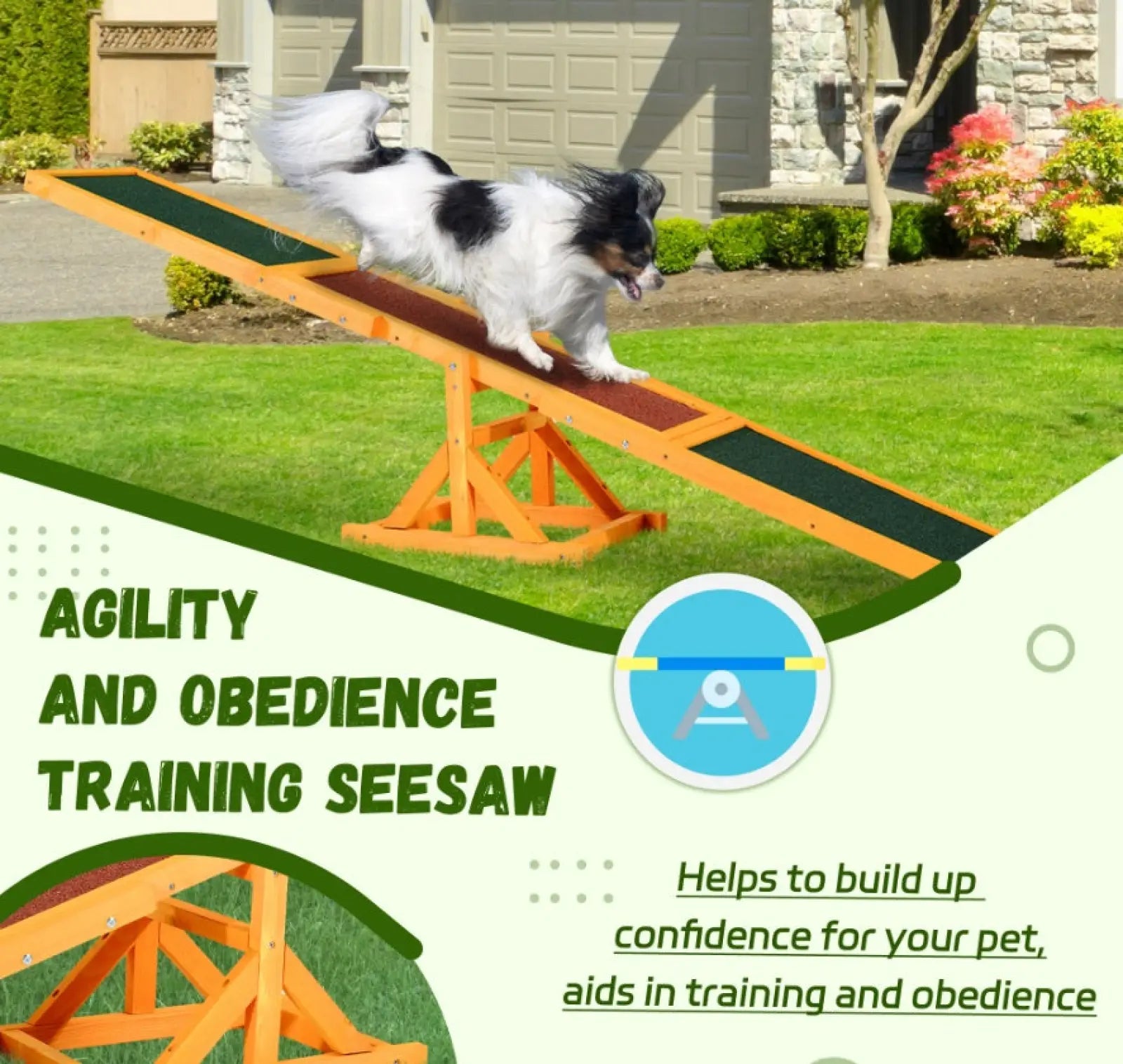 Wooden Dog Agility Seesaw Training Exercise Equipment